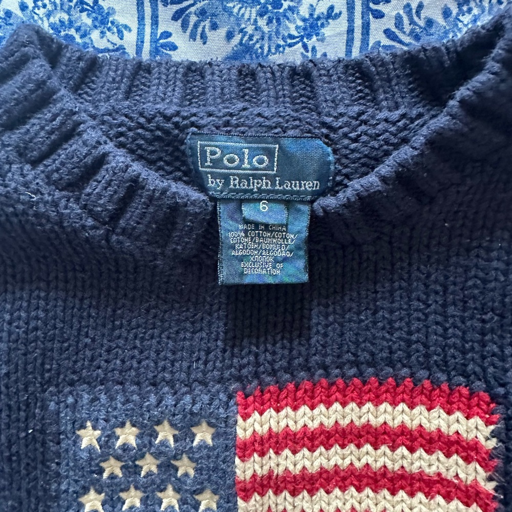 Polo by Ralph Lauren American Flag Navy Sweater